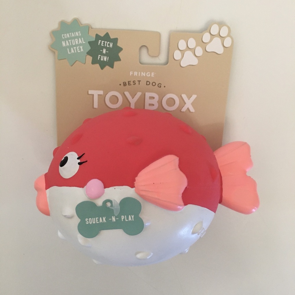 Dog Toy Latex Fish with Squeaker NEW “Feeling Swell”